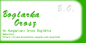 boglarka orosz business card